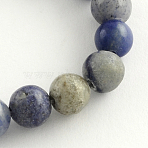 Round Dyed & Heated Natural Blue Aventurine Beads Strands, 8.5mm, Hole: 1.2mm, about 45~47pcs/strand, 15 inch(G-R254-8mm)