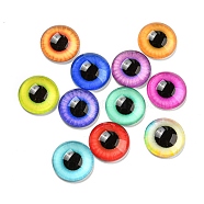 Craft Glass Doll Eyes, Stuffed Toy Eyes, Safety Eyes, Half Round, Mixed Color, 12mm(DOLL-PW0001-068-C02)