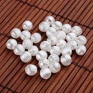 Round Imitation Pearl Acrylic Beads, White, 6mm, Hole: 1.2~1.5mm, about 4796pcs/500g(OACR-L004-4481)