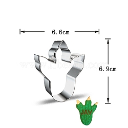 Non-Tarnish DIY 430 Stainless Steel Footprints-shaped Cutter Candlestick Candle Molds, Fondant Biscuit Cookie Cutting Mould, Stainless Steel Color, 6.9x6.6x2.5cm(CAND-PW0001-515D)