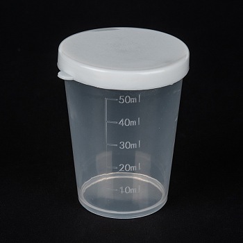 Measuring Cup Plastic Tools, Graduated Cup, White, 4.85x4.5x5.9cm, Capacity: 50ml(1.69fl. oz)