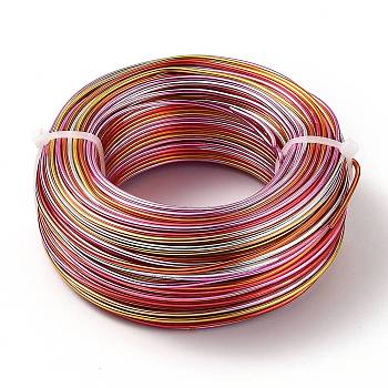 5 Segment Colors Round Aluminum Craft Wire, for Beading Jewelry Craft Making, Red, 12 Gauge, 2mm, about 190.28 Feet(58m)/roll