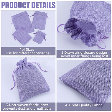 16Pcs 4 Styles Polyester Imitation Burlap Packing Pouches Drawstring Bags(ABAG-BBC0001-01C)-6