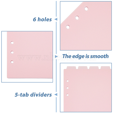 A5 Frosted Plastic Discbound Notebook Index Divider Sheets(KY-WH0046-90B)-3