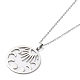 201 Stainless Steel Sun with Moon Phase Pendant Necklace with Cable Chains(NJEW-Q317-04P)-2