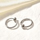 Tarnish Resistant 304 Stainless Steel Retractable Clip-on Hoop Earrings(STAS-I097-078P)-5