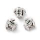 Rack Plating Alloy Emerald Rhinestone European Style Beads(MPDL-L032-VF946-1)-3