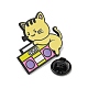 Cartoon Cat Shape Theme Black Alloy Brooches(JEWB-A025-02C)-3