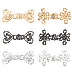 6Pcs 6 Styles Chinese Knot Alloy Adjustable Jean Button Pins, Waist Tightener, Sewing Fasteners for Garment Accessories, Mixed Color, 22~50mm, 1pc/style(FIND-TA0010-52)