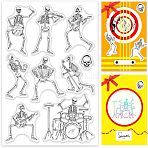 PVC Plastic Stamps, for DIY Scrapbooking, Photo Album Decorative, Cards Making, Stamp Sheets, Skull Pattern, 16x11x0.3cm(DIY-WH0167-56-1206)