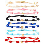 Multicolor braided star bracelet unisex stylish accessory versatile jewelry trendy design(QF7407-1)