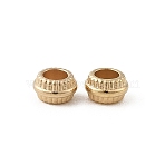 Plastic Beads, Rondelle, Golden Plated, 7x4mm, Hole: 3.5mm(PL-CBA973B-07)