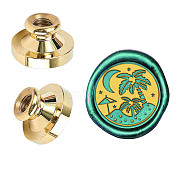 Wax Seal Brass Stamp Head, for Wax Seal Stamp, Tree Pattern, 25x14.5mm(AJEW-WH0209-518)