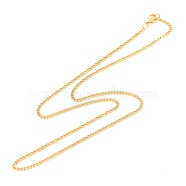 Ion Plating(IP) 304 Stainless Steel Curb Chain Twist Chain Necklace, with Lobster Claw Clasps, Golden, 17.71 inch(45cm), 2mm(NJEW-H215-01G)