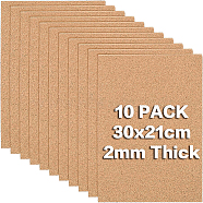 Cork Sheets Plain, for DIY Craft Kitchen Pads, BurlyWood, 29.7x21x0.2cm(DIY-BC0011-90)