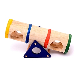 Wooden Hamster Seesaw, Pet Supplies, BurlyWood, 16.9x8.7x7.2cm, Hole: 3.5cm(AJEW-WH0162-56)