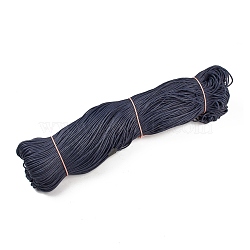 Chinese Waxed Cotton Cord, Prussian Blue, 2mm, about 382.76 yards(350m)/bundle(YC2mm227)