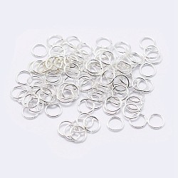 925 Sterling Silver Open Jump Rings, Round Rings, Silver, 6x0.5mm, Inner Diameter: 5mm, about 285pcs/10g(STER-F036-02S-0.5x6mm)