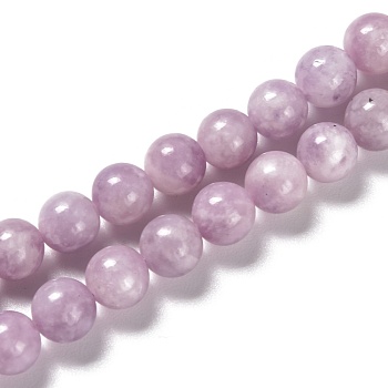 Natural Lepidolite Beads Strands, Round, 6~7mm, Hole: 0.9mm, about 60pcs/strand, 15.24 inch(38.7cm)