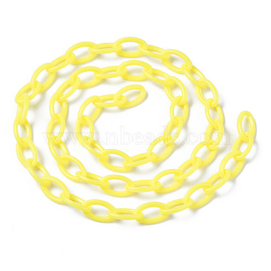Handmade Opaque Acrylic Cable Chains(KY-N014-001K)-2