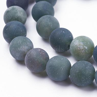Chapelets de perles en agate mousse naturelle(G-F520-58-4mm)-3