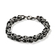 Ion Plating(IP) 201 Stainless Steel Byzantine Chain Bracelets(BJEW-D030-02B)-1