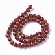 rouge naturel perles de jaspe brins(G-F348-01-6mm-AA)-3