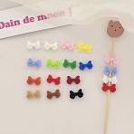 Opaque Acrylic Beads, Bowknot, Mixed Color, 9.2x14.8x4.2mm, Hole: 2mm, about 1650pcs/500g(OACR-N163-10)