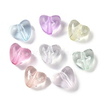 Transparent Acrylic Beads, Heart, Mixed Color, 9.5x10.5x6.5mm, Hole: 1.8mm(TACR-U008-05A)
