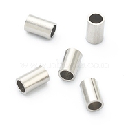 304 Stainless Steel Beads, Tube Beads, Stainless Steel Color, 4x2.5mm, Hole: 1.9mm(STAS-H160-06A-P)