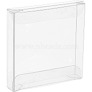 Transparent PVC Box Candy Treat Gift Box, for Wedding Party Baby Shower Packing Box, Square, Clear, 6x6x1cm, 50pcs/set(CON-BC0006-66)
