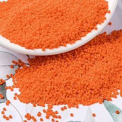 MIYUKI Round Rocailles Beads, Japanese Seed Beads, 15/0, (RR406) Opaque Orange, 15/0, 1.5mm, Hole: 0.7mm, about 5555pcs/10g(X-SEED-G009-RR0406)