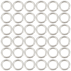 304 Stainless Steel Jump Rings, Open Jump Rings, Round Ring, Stainless Steel Color, 21 Gauge, 5x0.7mm, Inner Diameter: 3.6mm, 2000pcs/box(STAS-SC0006-10B)