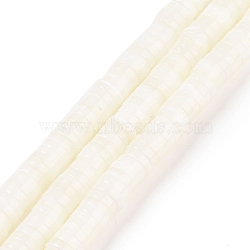 Natural Trochid Shell/Trochus Shell Beads Strands, Column, White, 6x2mm, Hole: 0.8mm, about 172pcs/strand, 15.5 inch(39.5cm)(SSHEL-L016-13E)
