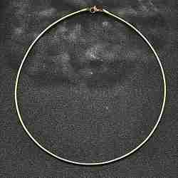 Casual Style 304 Stainless Steel Snake Chain Choker Necklaces, with Lobster Claw Clasps, Golden, 17.7 inch(45cm)(X-STAS-O037-05G)