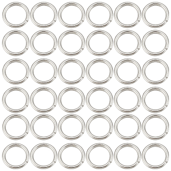 304 Stainless Steel Jump Rings, Open Jump Rings, Round Ring, Stainless Steel Color, 21 Gauge, 5x0.7mm, Inner Diameter: 3.6mm, 2000pcs/box