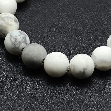 Chapelets de perles rondes en howlite mate(G-M064-8mm-12)-2