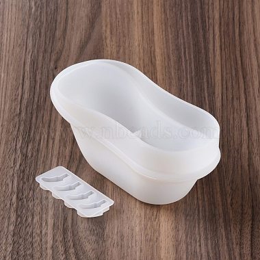 Bathtub-shaped Soap Dish Food Grade Silicone Molds(DIY-D074-03)-3