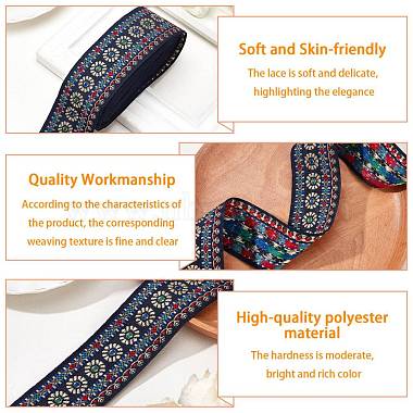 Ethnic Style Embroidery Polyester Ribbons(OCOR-WH0033-72)-7
