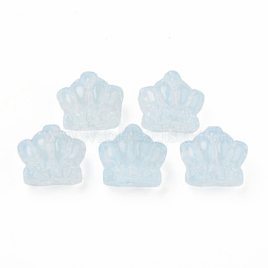 Blue Crown Glass Beads