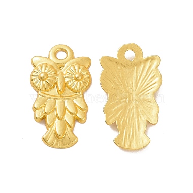 Matte Gold Color Owl Alloy Pendants