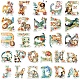 52Pcs Animal Letter PVC Waterproof Self-Adhesive Stickers(PW-WG84914-01)-5