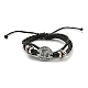 PU Imitation Leather Braided Cord Bracelets(BJEW-P329-01A-AS)-1