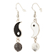 3 Pairs 3 Style Alloy Enamel Yin Yang Matching Asymmetrical Earrings(EJEW-JE04894)-5