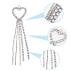 20pcs 5 style Brass Crystal Rhinestone Cup Chain Big Tassel Pendants(KK-HY0003-10)-6