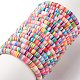 30Pcs 30 Style Polymer Clay Heishi Beaded Stretch Bracelets Set with Inspiration Word(BJEW-JB07593)-5