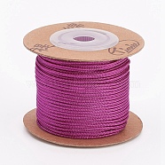 Nylon Cords, String Threads Cords, Round, Medium Violet Red, 1.5mm, about 27.34 yards(25m)/roll(OCOR-L035-G12)