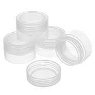 PP Plastic Portable Cream Jar, Empty Refillable Cosmetic Containers, with Screw Lid & Inner Cover, Clear, 3.2x1.95cm, Capacity: 5g, 12pcs/set(MRMJ-BC0002-56)