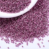MIYUKI Delica Beads, Cylinder, Japanese Seed Beads, 11/0, (DB1840) Duracoat Galvanized Hot Pink, 1.3x1.6mm, Hole: 0.8mm, about 2000pcs/bottle, 10g/bottle(SEED-JP0008-DB1840)