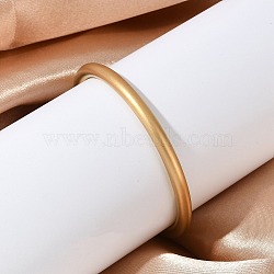 304 Stainless Steel Plain Bangles, Ion Plating(IP), Matte Gold Color, Inner Diameter: 2-1/2 inch(6.2cm), 5mm(BJEW-L610-19MG-02)